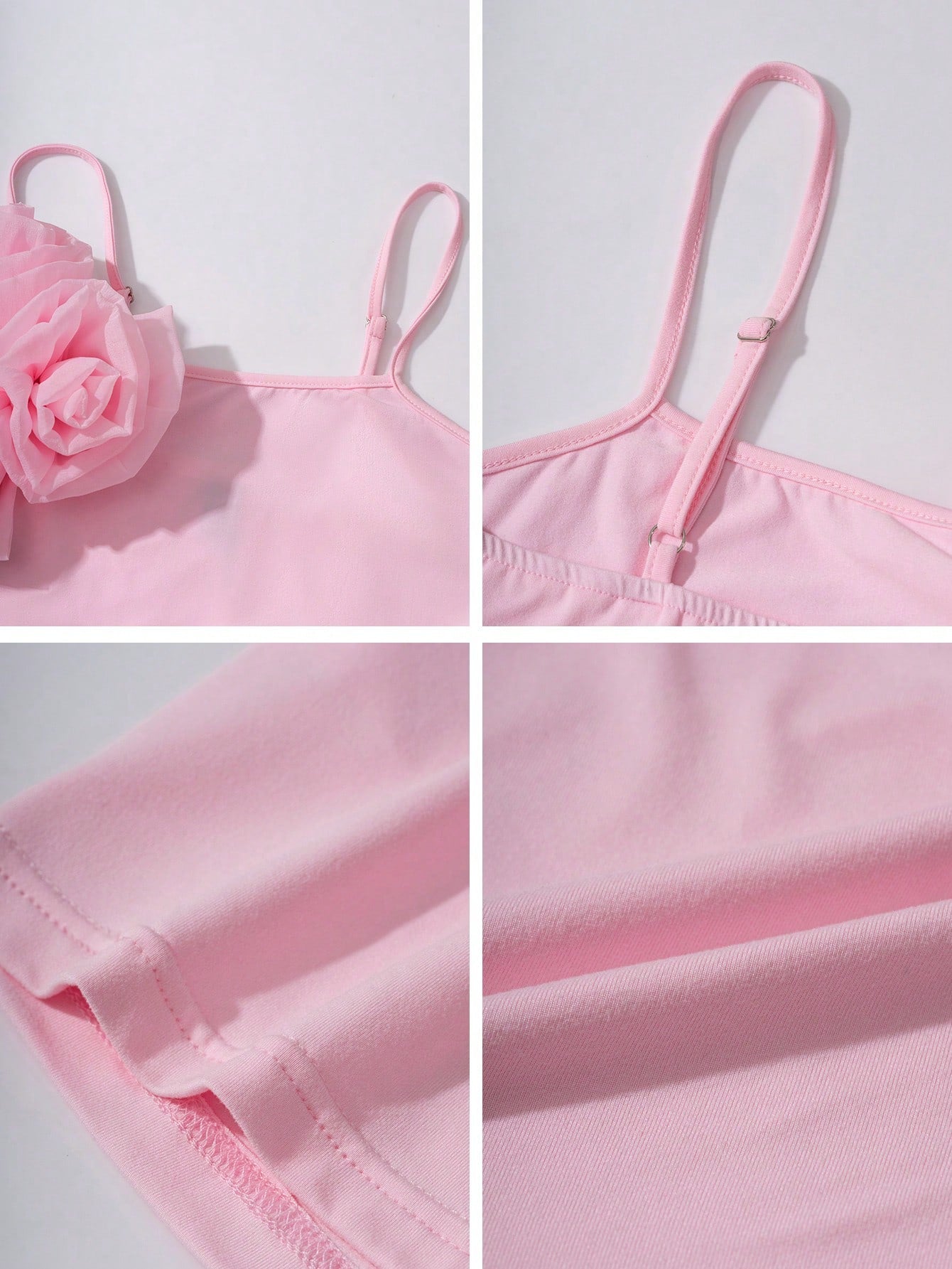 SHEIN Chiquease French Elegant 3D Floral Camisole Top