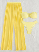 SHEIN Costavie 3pcs/Set New Yellow Bandeau Top