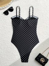 SHEIN Costavie New Spring/Summer Black & White Polka Dot - view 3