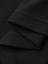 SHEIN DAZY Women's Black Mesh Patchwork Backless Fitted Turtleneck Long Sleeve T-Shirt - view 4