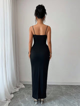 SHEIN Elenzga Women's Fitted Elegant Unique 3D Floral Ruffle Hem Dress