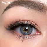 SHEIN FRESH LADY 1 Pair Olive Green Contact Lenses, Subtle Mixed Eyes
