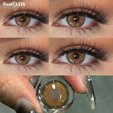 SHEIN FRESH LADY 1 Pair Of Brown , Vivid Colorful Lenses, Ideal For Daily Wear