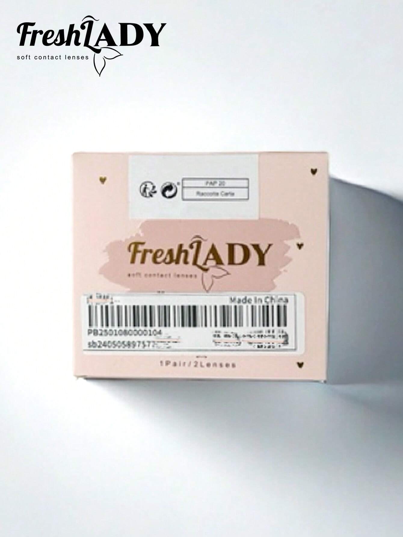 SHEIN FRESH LADY 1 Pair Super Natural Light Brown Eye Contacts Soft Contact Lens