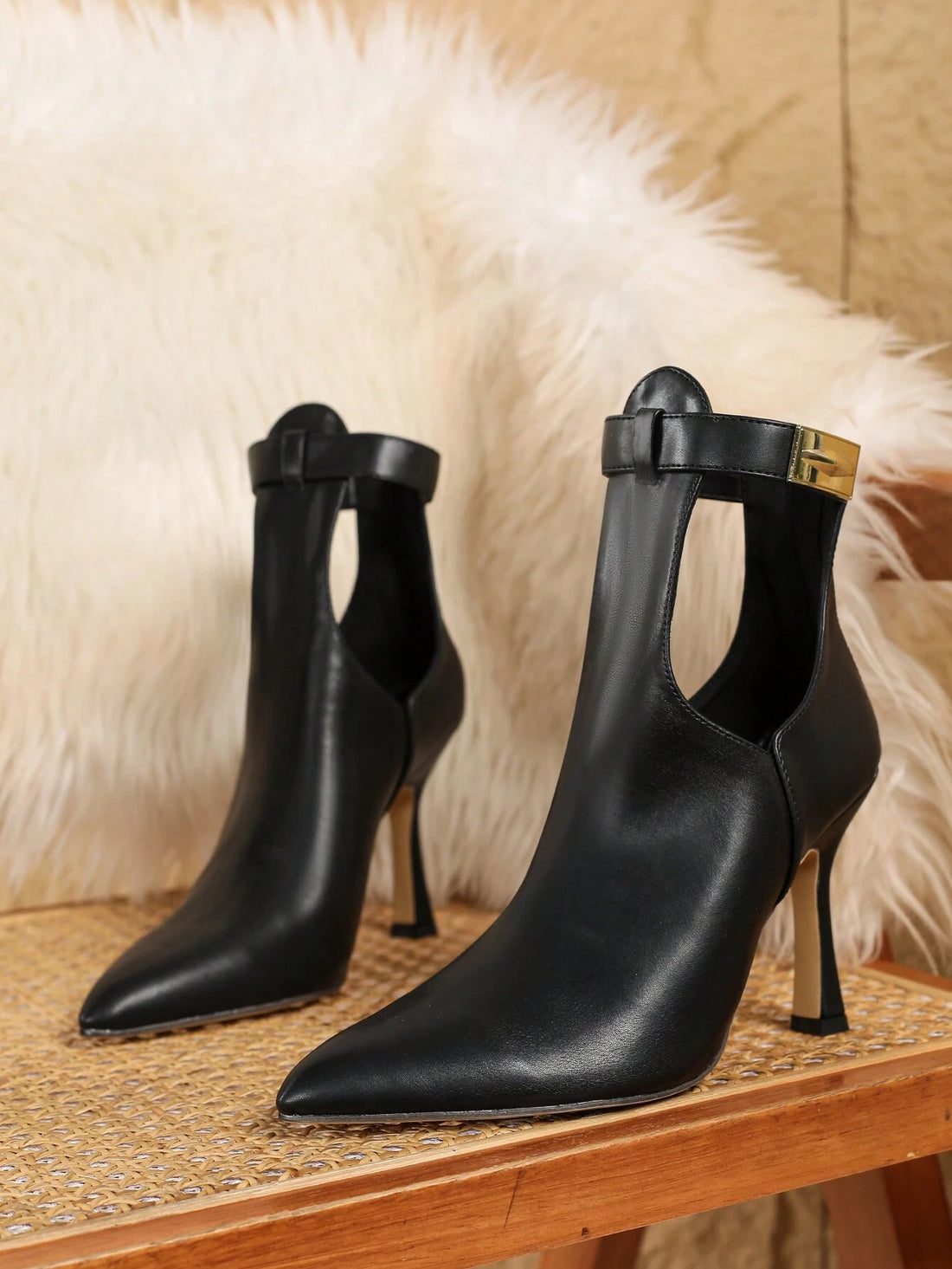 SHEIN Fall/Winter 2025 Match Casual Black Ankle Boots For Women - view 2