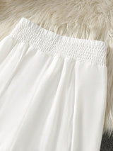 SHEIN Franclia Gothic Romantic Ruffled Hem Pants, Minimalist And Fashionable, Suitable For Summer Fall Cloth For Women