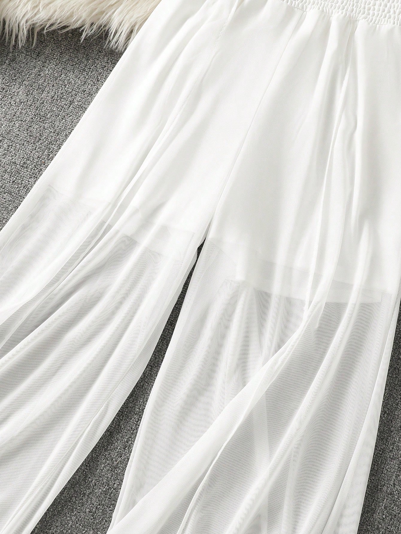 SHEIN Franclia Gothic Romantic Ruffled Hem Pants, Minimalist And Fashionable, Suitable For Summer Fall Cloth For Women