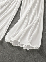 SHEIN Franclia Gothic Romantic Ruffled Hem Pants, Minimalist And Fashionable, Suitable For Summer Fall Cloth For Women