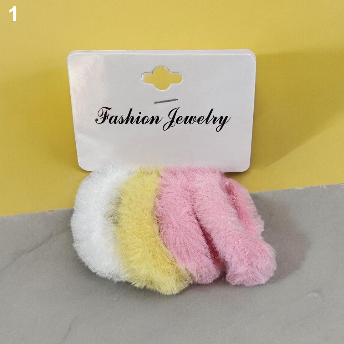 Fuzzy hair ties 4 pcs - Sugar Egypt