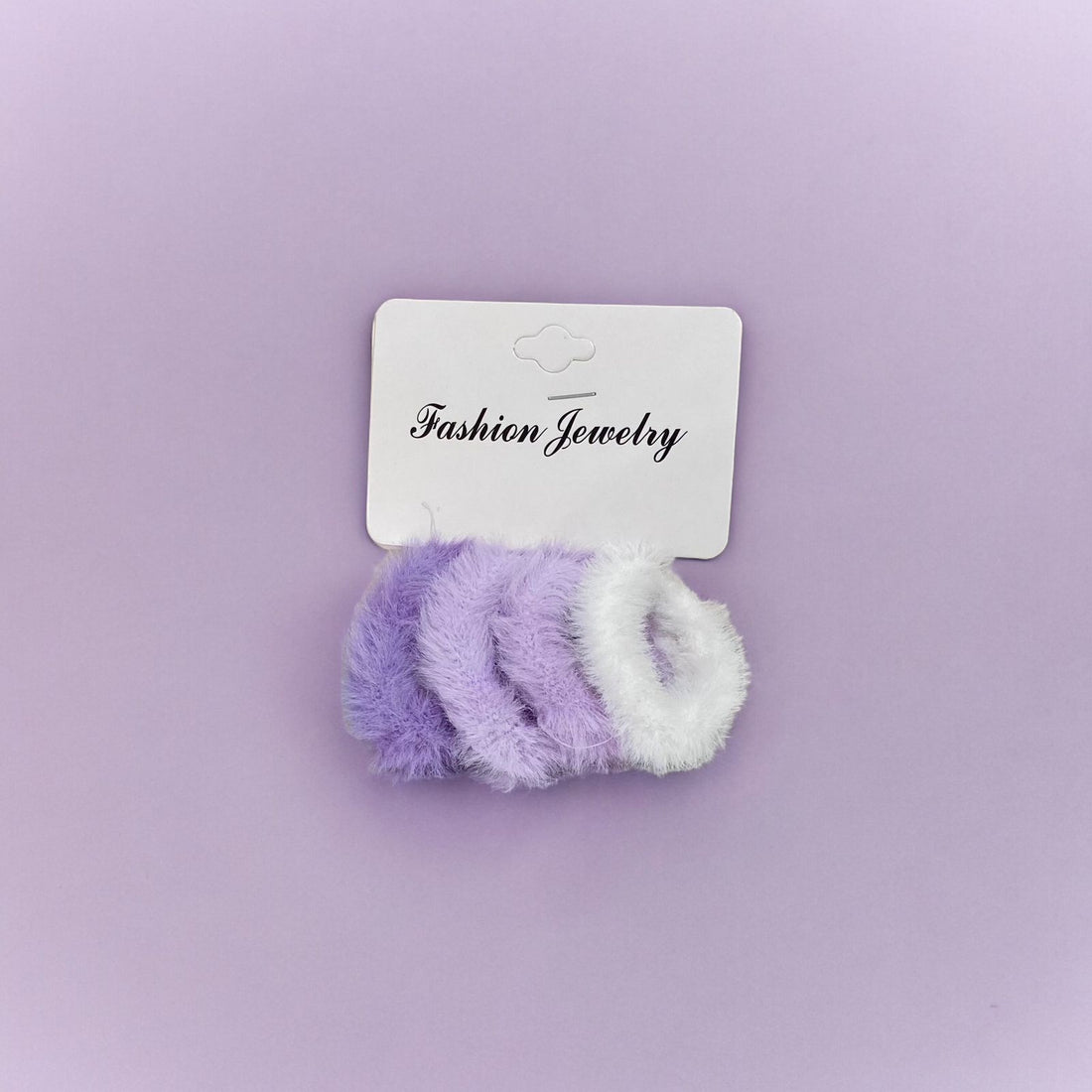 Fuzzy hair ties 4 pcs - view 4