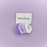 Fuzzy hair ties 4 pcs