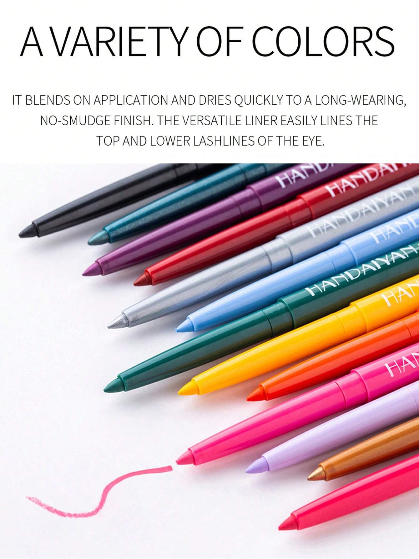 SHEIN HANDAIYAN Color Eyeliner Quick-Drying Brow Pencil Sweat-Proof Glue Eyeliner Extremely