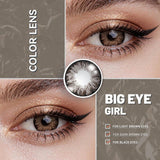 SHEIN Leermoo One Pair Big Eye Girl Brown Colored Contact Lenses