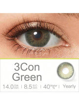 SHEIN Magister Color Contact Lenses For Eyes 1 Pair/2 Pcs 14mm Natural Lime Green