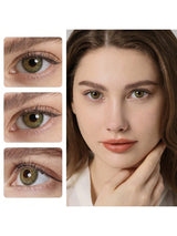 SHEIN Magister Color Contact Lenses For Eyes 1 Pair/2 Pcs 14mm Natural Lime Green