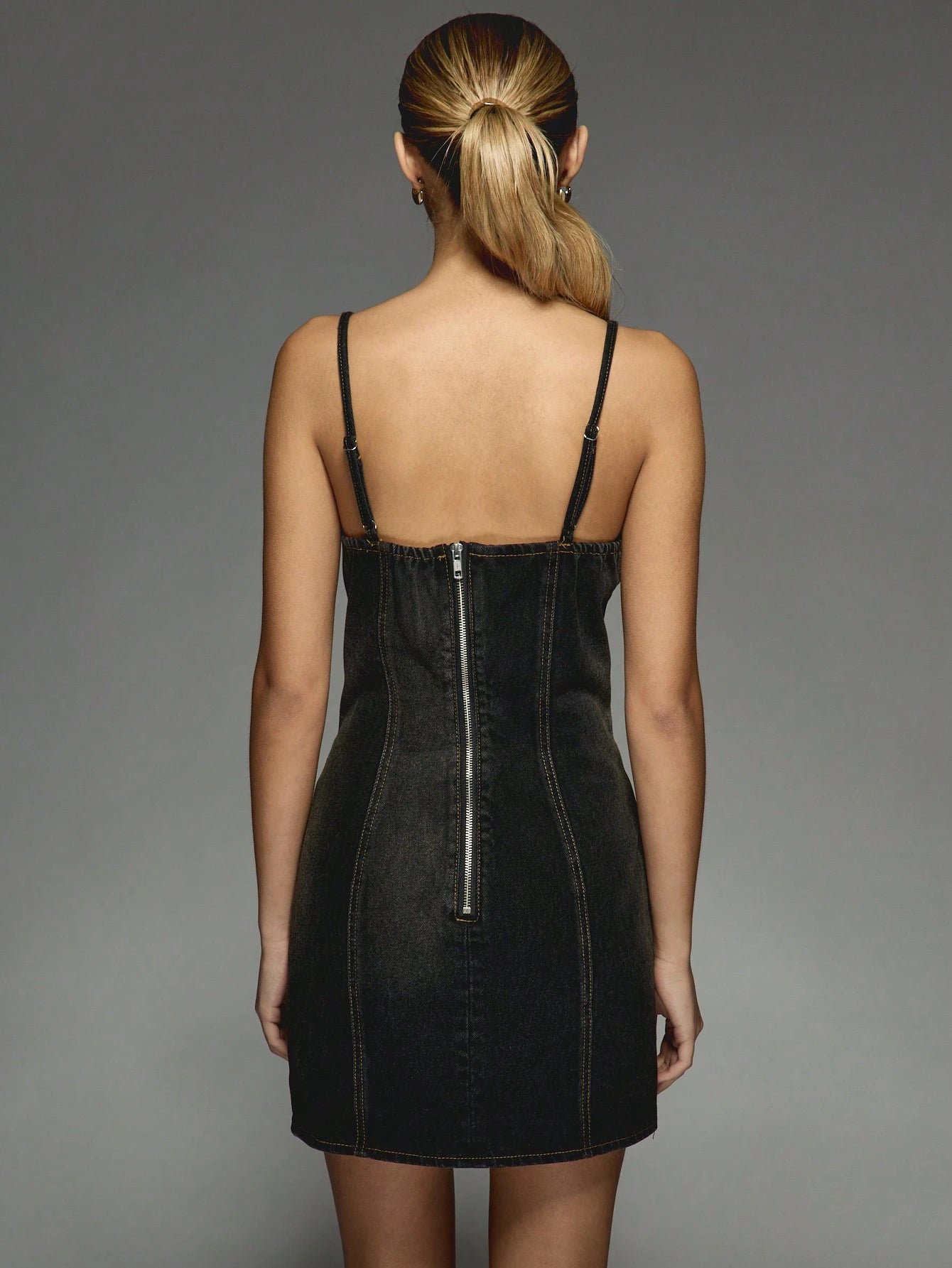 SHEIN DRESS MISSGUIDED Denim Mini Dress Butterfly Bodice