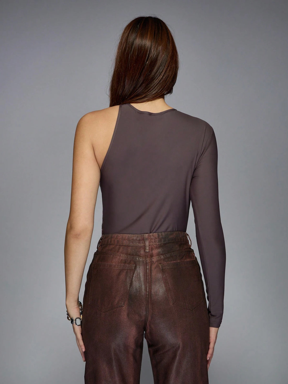 SHEIN MISSGUIDED Twisted Front Racer Cut Out Long Sleeve Bodysuit - view 2