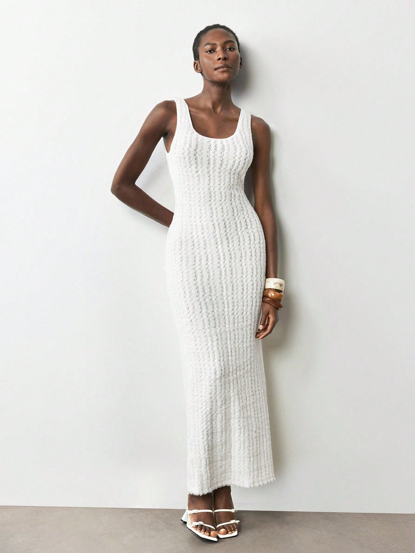 Maija Casual Solid Color Fitted Sleeveless Dress