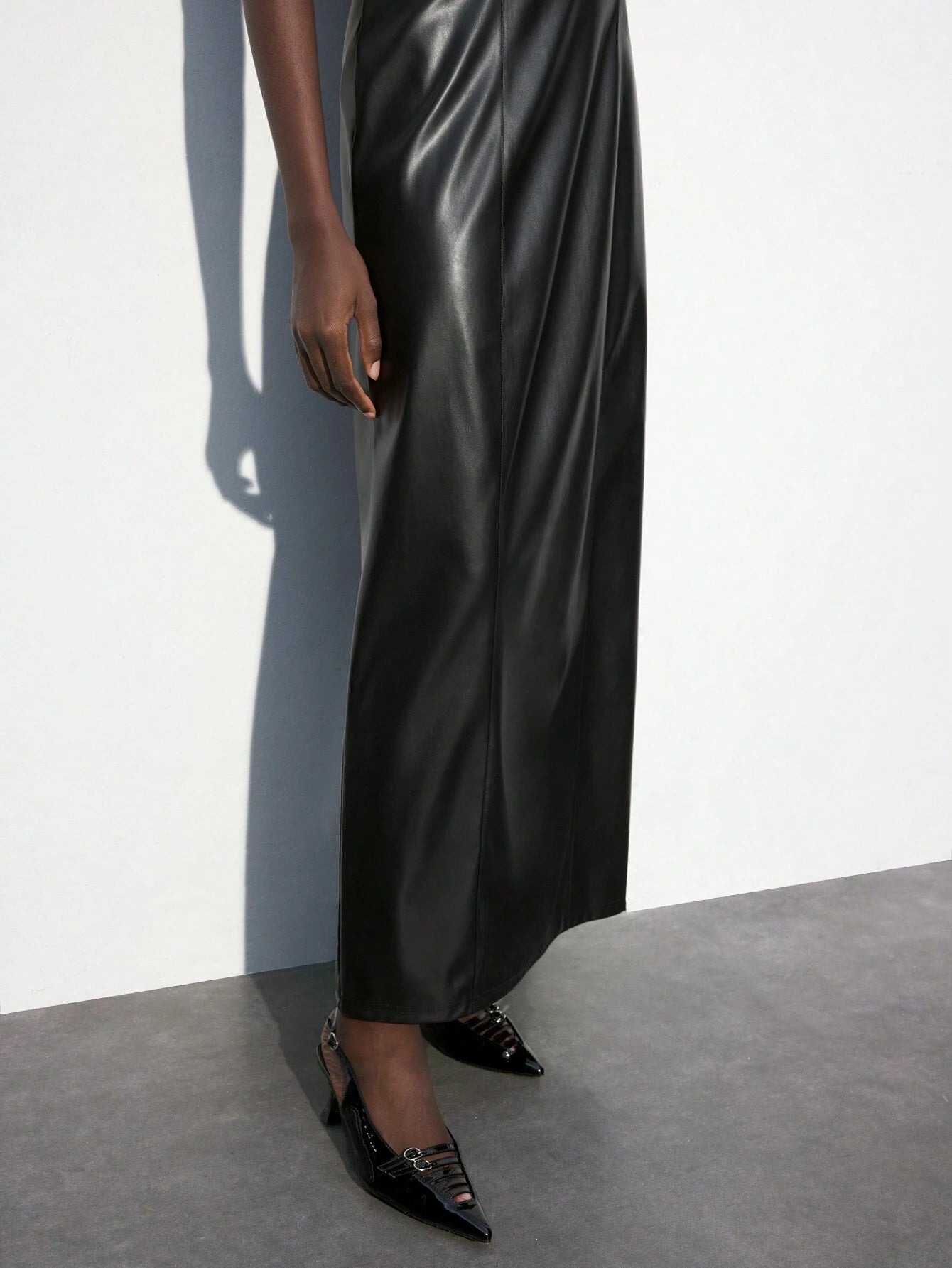 SHEIN Maija Women's Solid Metal Eyelet Sexy Spaghetti Strap Dress