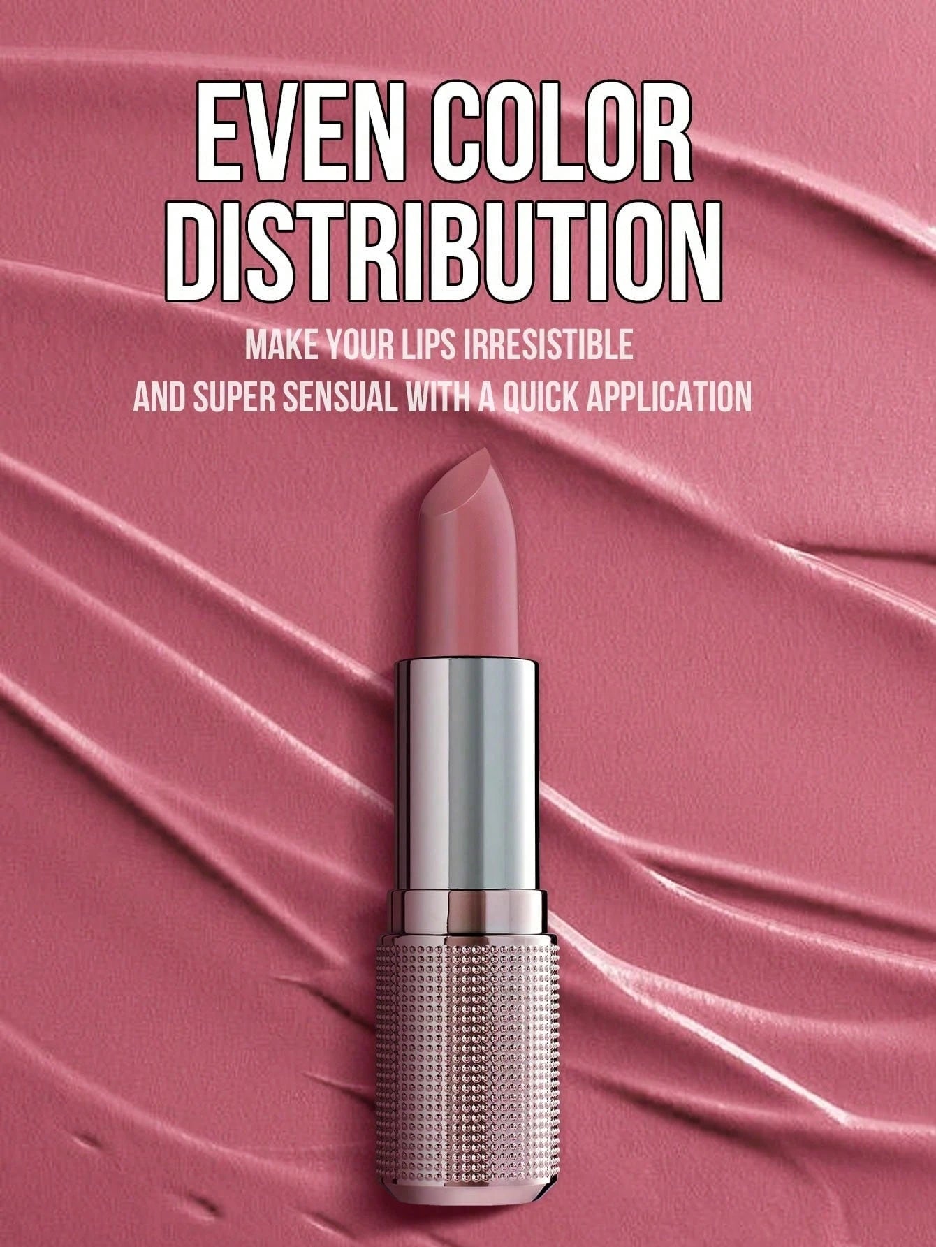 SHEIN Misslyn Cream Crush Lipstick & Moisturizing Lip Blam,2 Pcs,Cream Crush Lipstick, Creamy Non-Stick Hydrating Lipstick, Creamy Hydrating