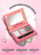 SHEIN Misslyn EYE Want It EYESHADOW SET, 3-Color Eyeshadow Combo With Mirror And Brush