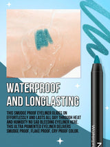 SHEIN Misslyn Waterproof Color Liner Long-Lasting, Smooth And Creamy Texture Eyeliner In Trendy Colors From Matte To Shimmer And Glitter Creates Bold & Defined Lines, Smudge Proof, Water Proof