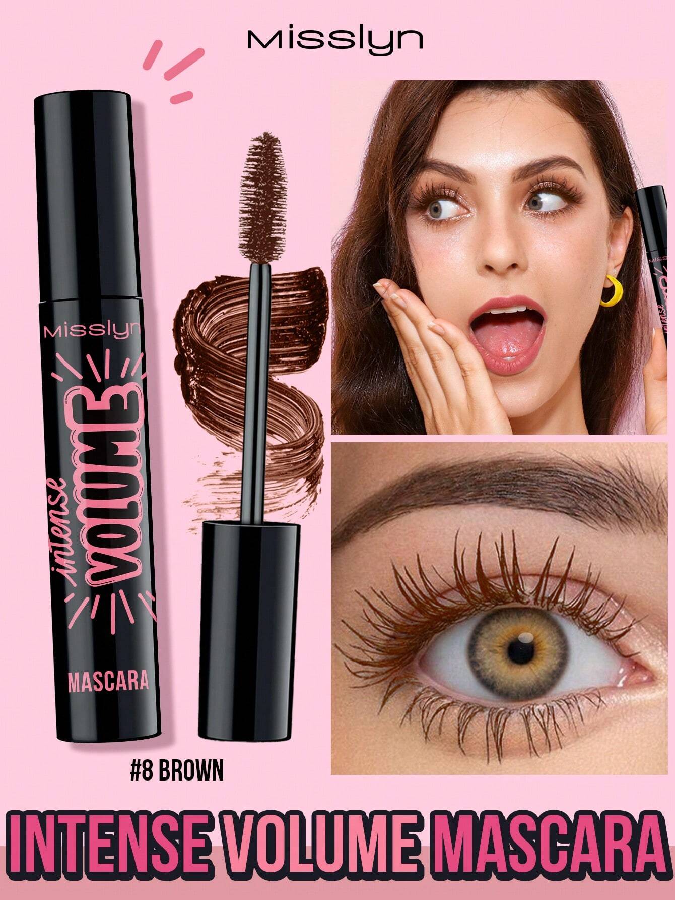 SHEIN Misslyn Intense Volume Mascara, Intense Volume Up, Quick Drying, Long Lasting, Dramatic Volume