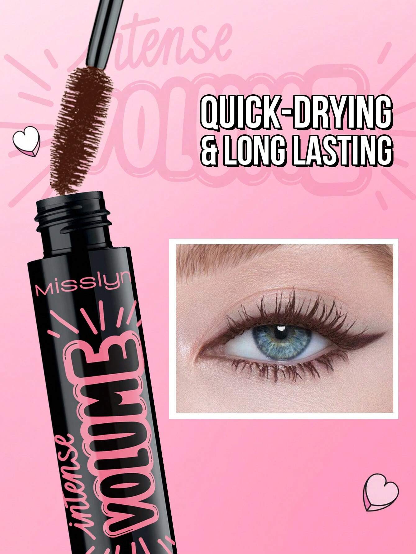 SHEIN Misslyn Intense Volume Mascara, Intense Volume Up, Quick Drying, Long Lasting, Dramatic Volume