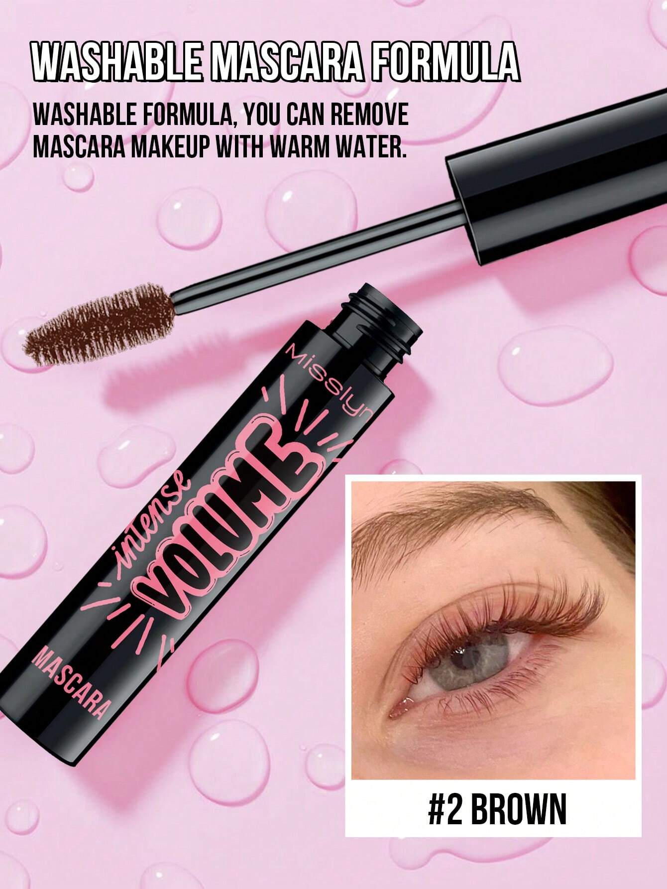 SHEIN Misslyn Intense Volume Mascara, Intense Volume Up, Quick Drying, Long Lasting, Dramatic Volume