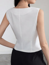 SHEIN Modelyn 3d Floral Design Women's Thin Suit Vest