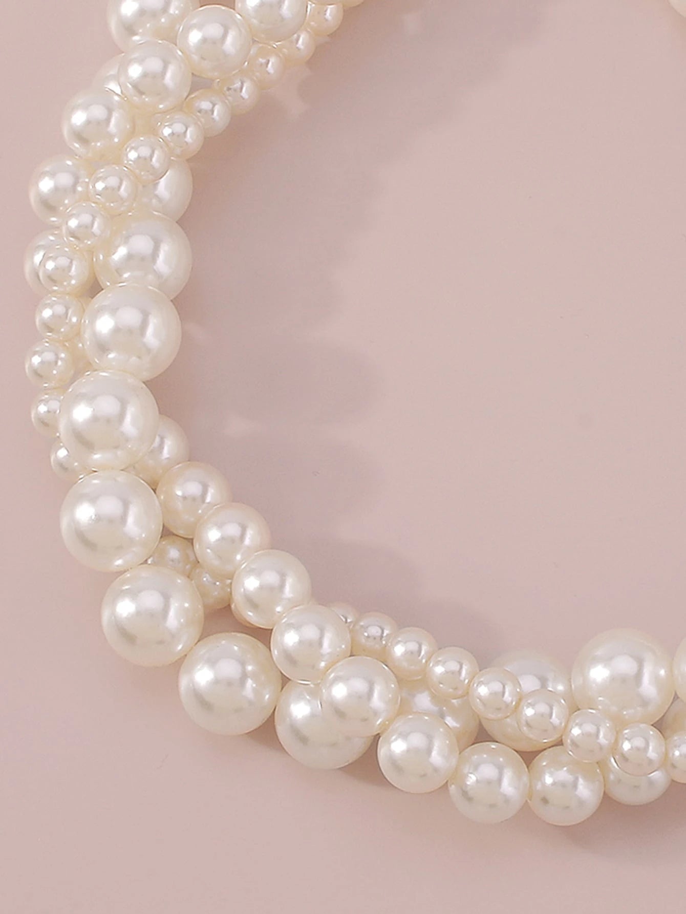 SHEIN Mydear 1pc Elegant Multi-Layer Pearl & Alloy Necklace