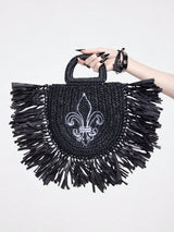 SHEIN ROMWE Goth Women's Bohemian Style Dark Gothic Black