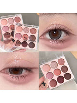 SHEIN SHAQINUO 9 Color Eyeshadow Palette, Earthy Tone Eyeshadows, Matte & Shimmer Textures, Easy To Apply