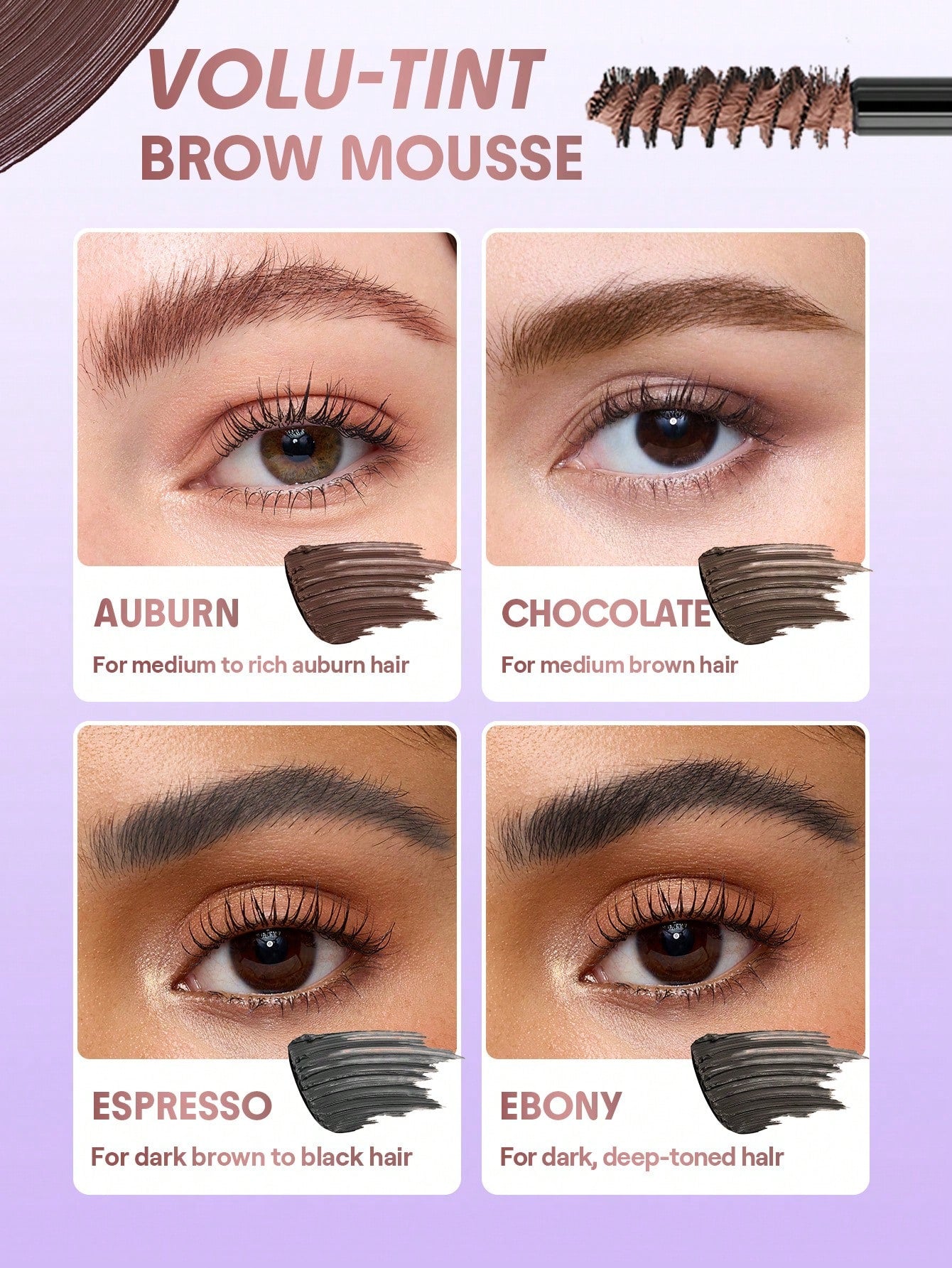 SHEGLAM Airy Tinted Volumizing Brow Mousse-Auburn