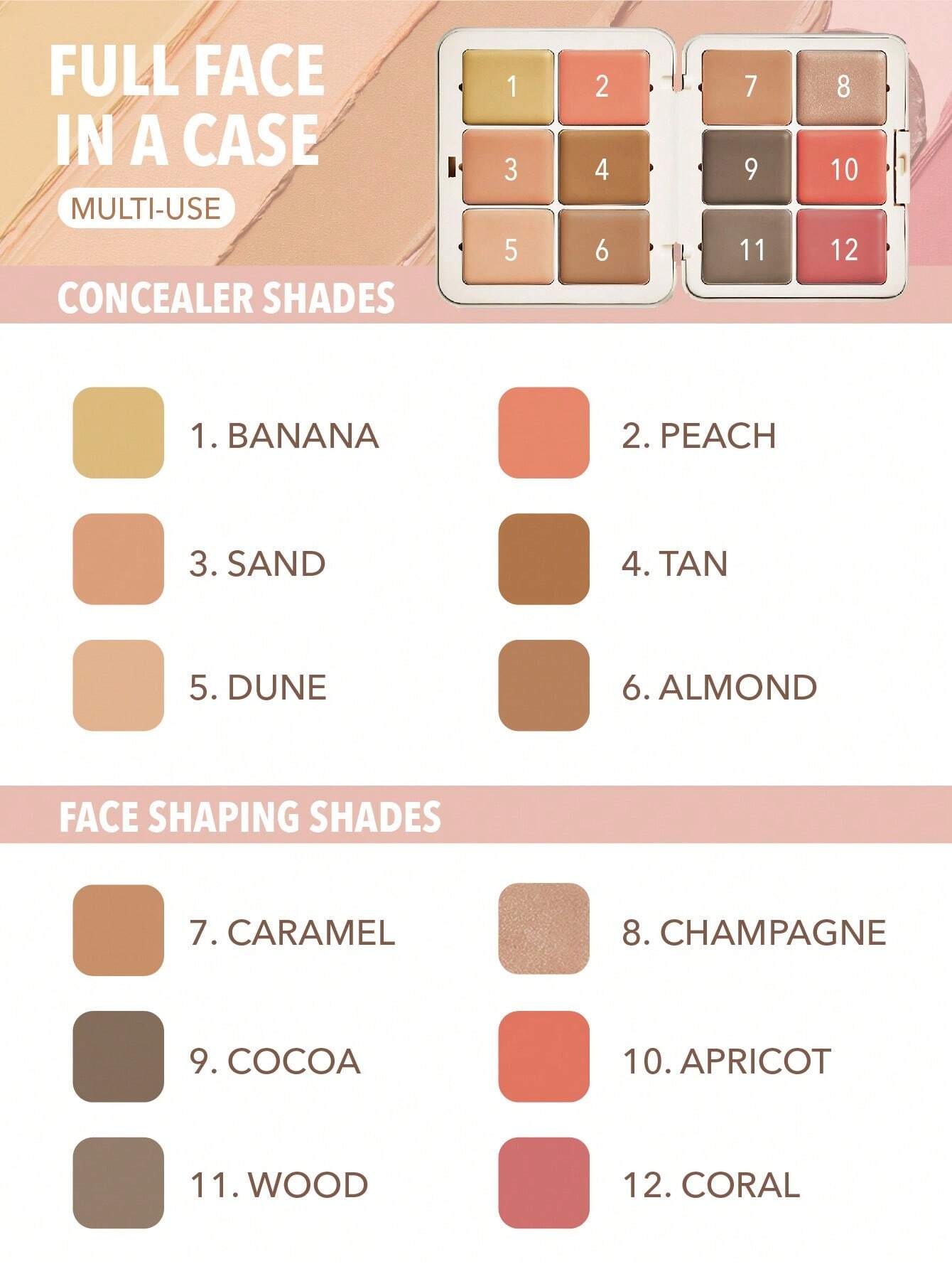 SHEGLAM All About That Face Multifunctional Face Palette-Vanilla