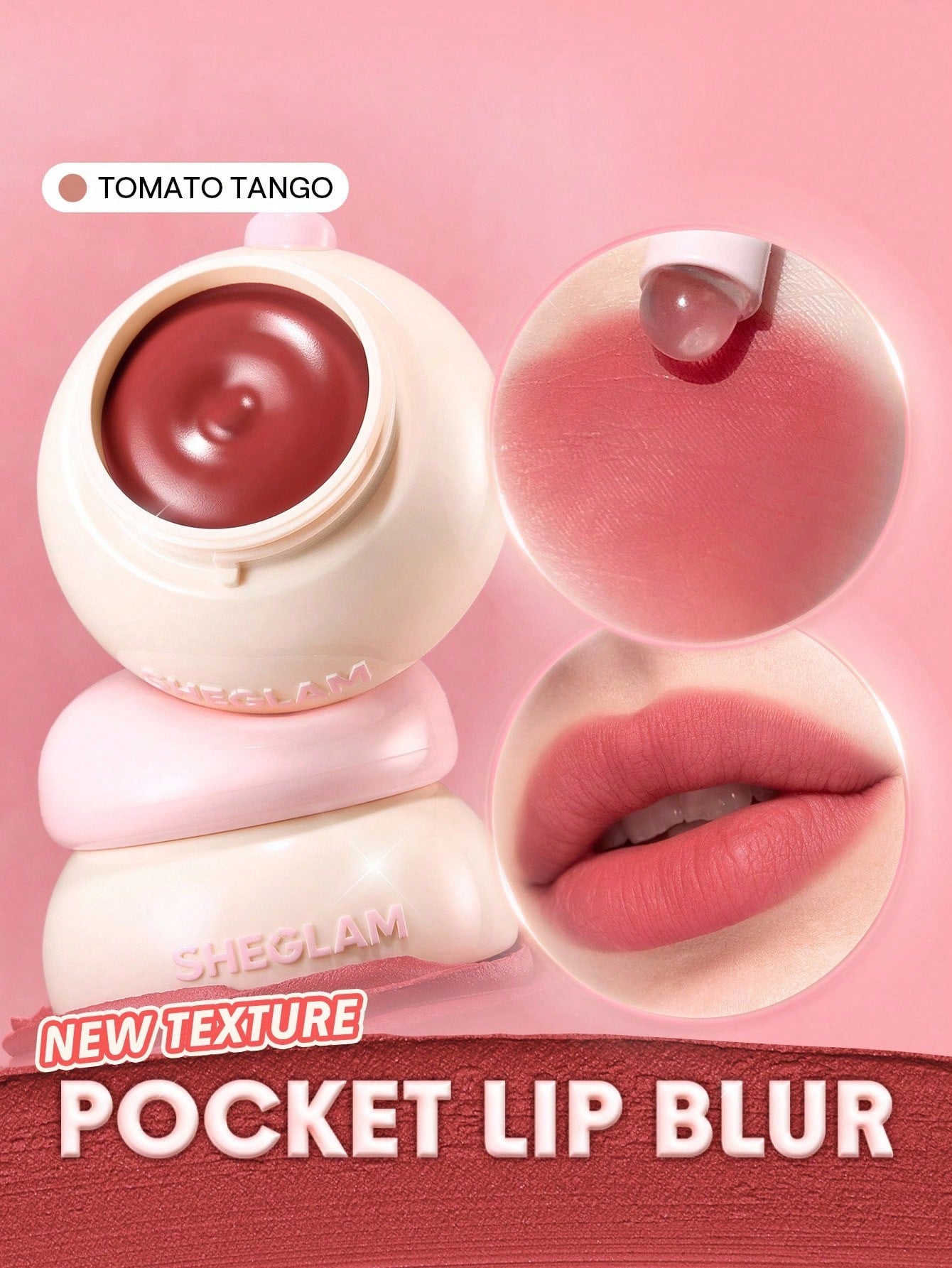 SHEGLAM Bounce Putty Pocket Lip Pot-Tomato Tango