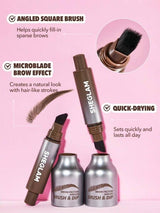 SHEGLAM Brow-Fection Angled Brush & Dip-Chocolate
