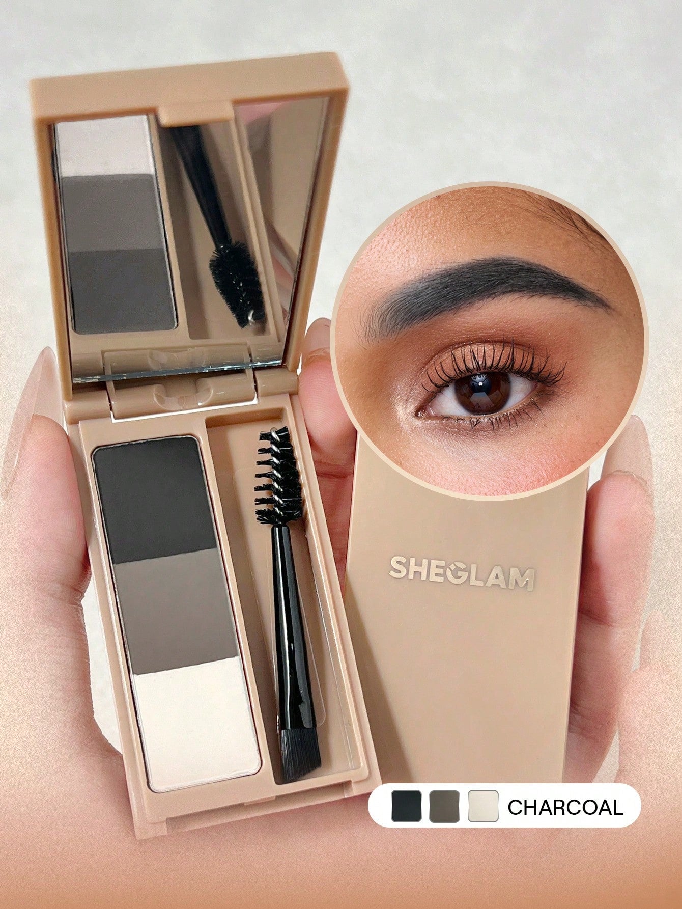 SHEGLAM Puff Brow Palette-Charcoal Brand Beauty Makeup Face