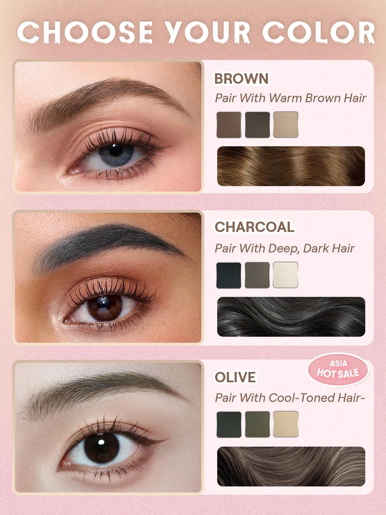 SHEGLAM Puff Brow Palette-Charcoal Brand Beauty Makeup Face