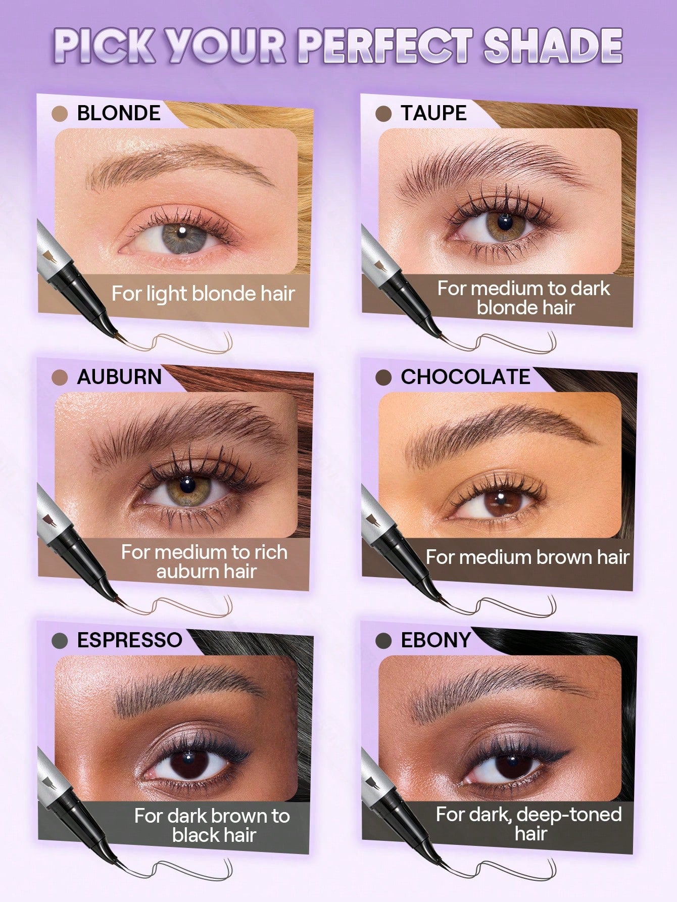 SHEIN SHEGLAM Real Flow Laminating Brow Pen-Ebony Brow Pomade Brand Beauty Makeup Face Paint