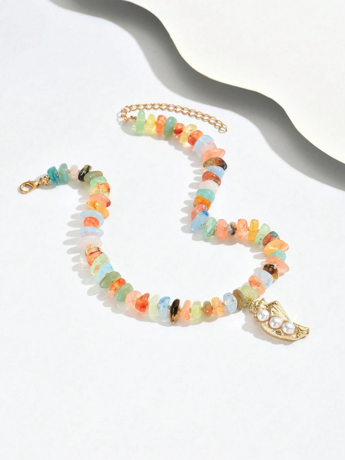 SHEIN 1pc Elegant & Fashionable Women's Summer Ocean Element Bohemian Jewelry Necklace - view 2