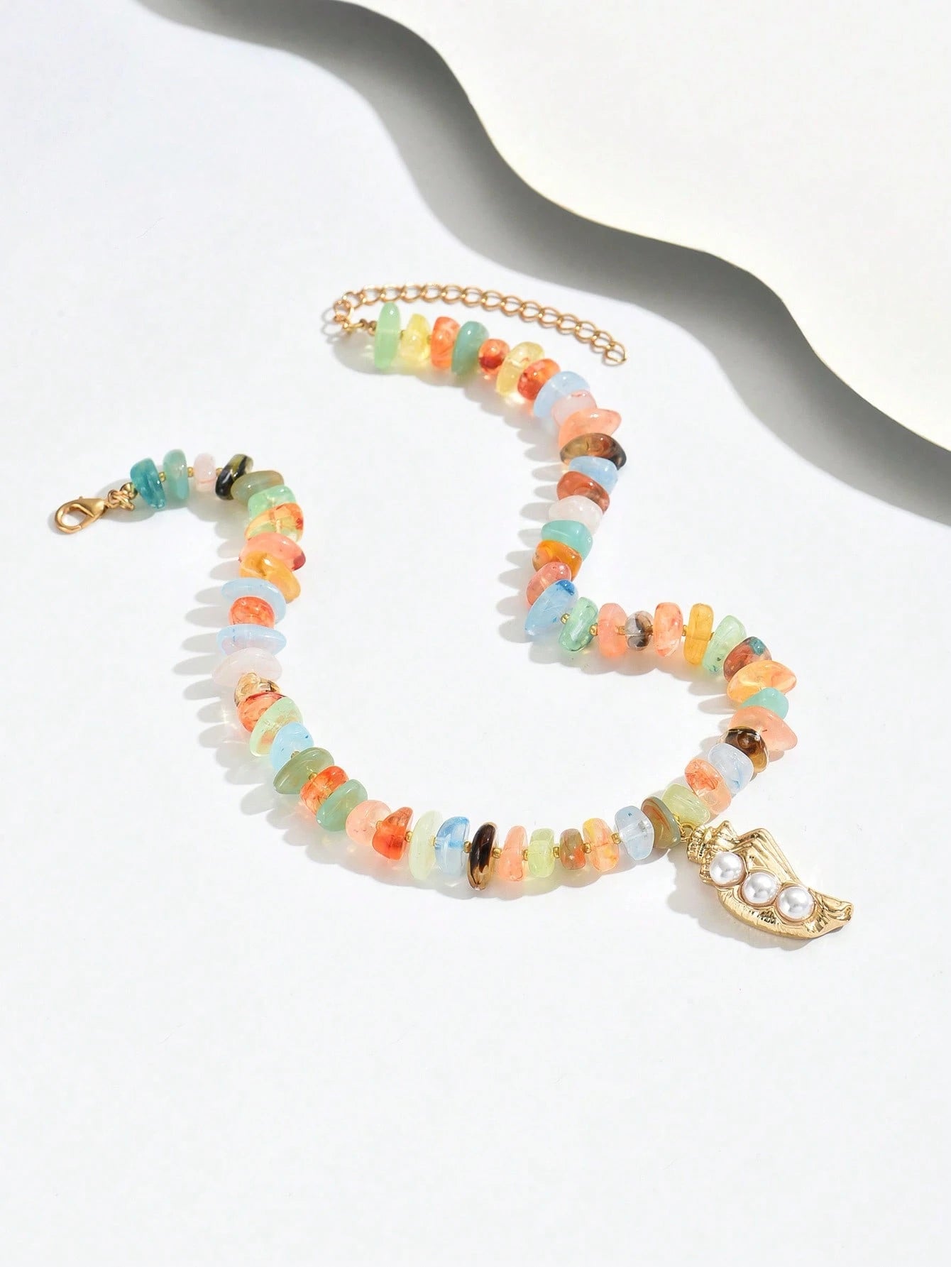 SHEIN 1pc Elegant & Fashionable Women's Summer Ocean Element Bohemian Jewelry Necklace