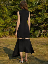 SHEIN Asymmetrical Hem Zip Back Dress