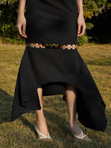 SHEIN Asymmetrical Hem Zip Back Dress