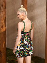 SHEIN Camo Print Bubble Hem Cami Dress