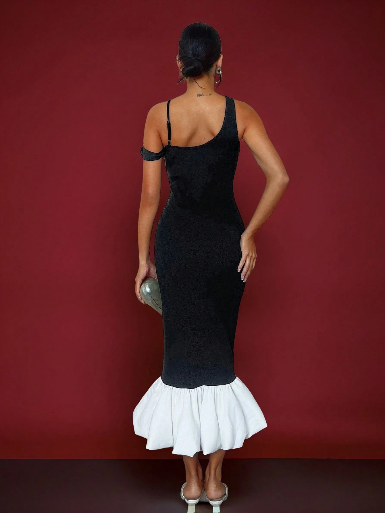 SHEIN Glamine Glamine Elegant Sexy Charming Fashion Stretchy Asymmetric Sleeveless