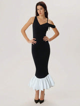 SHEIN Glamine Glamine Elegant Sexy Charming Fashion Stretchy Asymmetric Sleeveless