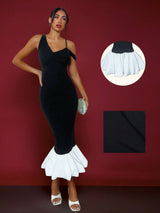 SHEIN Glamine Glamine Elegant Sexy Charming Fashion Stretchy Asymmetric Sleeveless