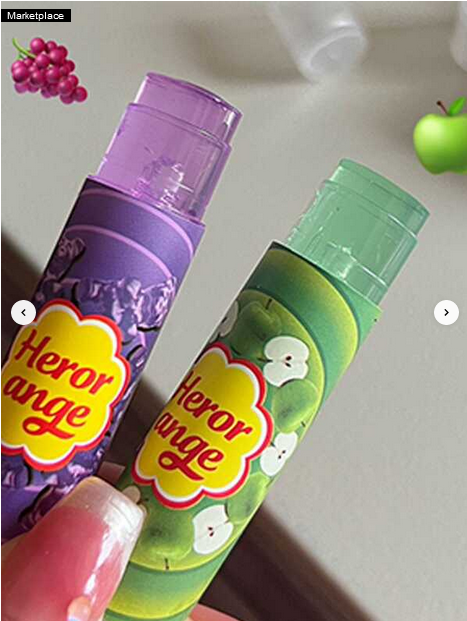 SHEIN Herorangeh Lip Balm Candy Flavor, Cool &amp; Moisturizing Texture, Hydrating, Exfoliating, Reducing Fine Lines, Portable And Convenient For Students, Travel, And Special Occasions, Net Weight 4g.png