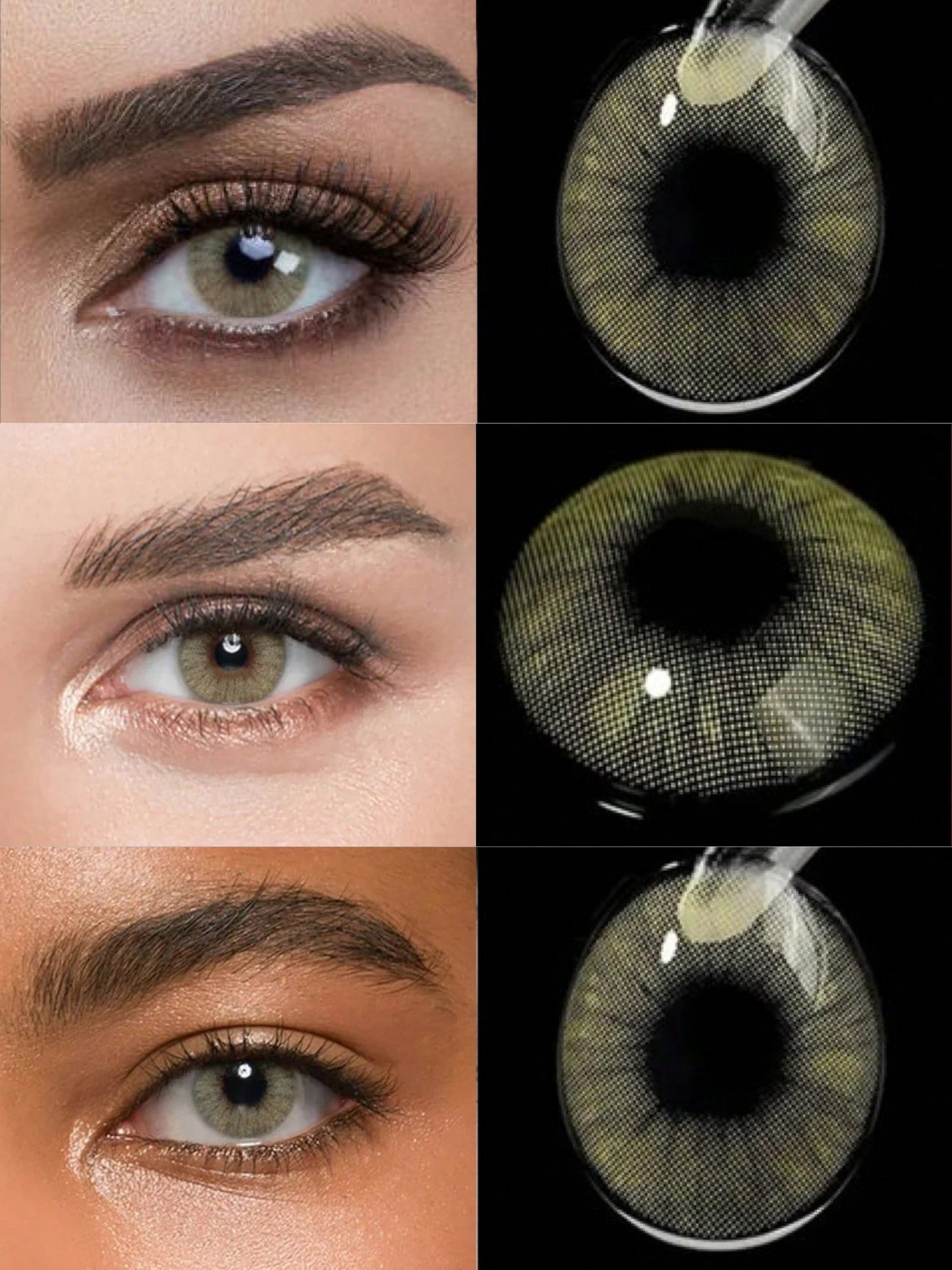 SHEIN Lalens Lalens Hid Aurora Natural Eye Contacts Polar Lights Amber Color Contacts Lense